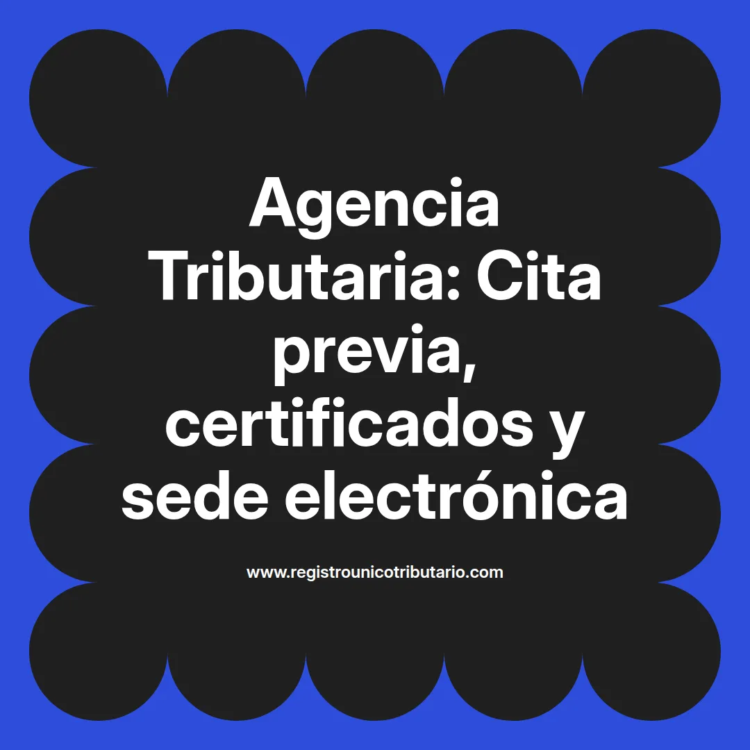 Imagen sobre la agencia agencia tributaria y sus servicios en línea como la cita previa y la sede electrónica