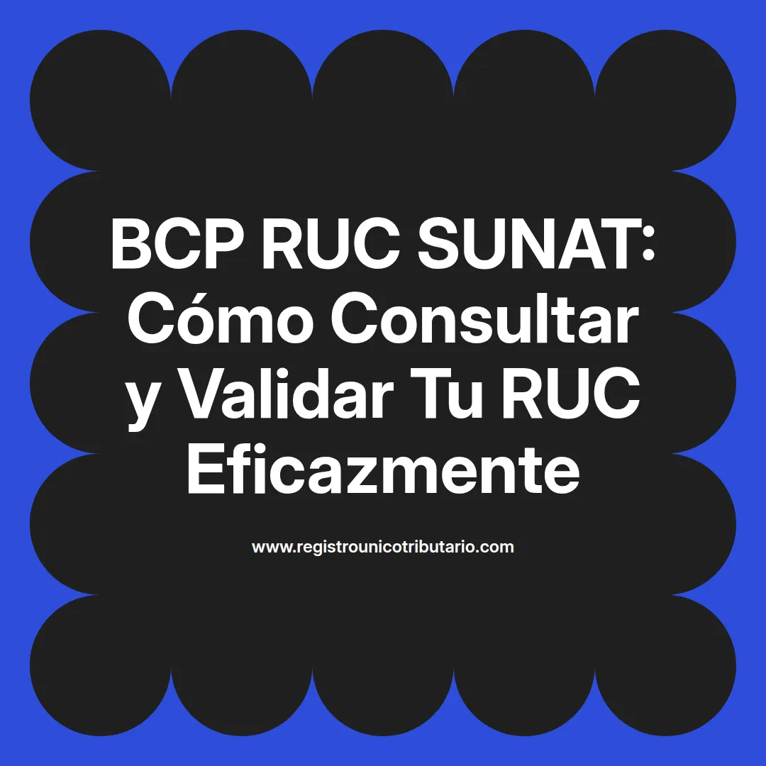 Imagen informativa sobre bcp ruc sunat y su relación con el ruc de bcp en Perú