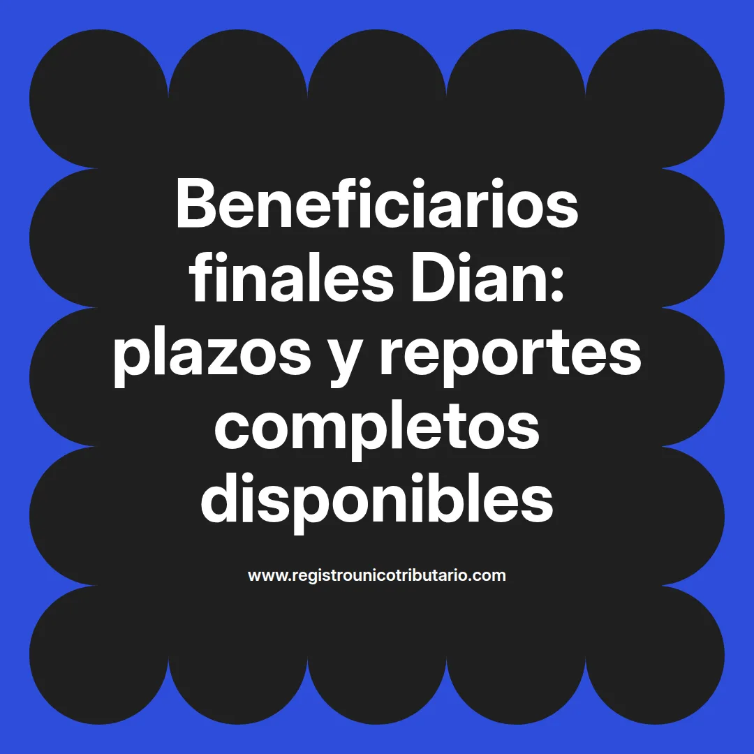 Imagen sobre beneficiarios finales dian plazo 2024 y su relevancia en Colombia