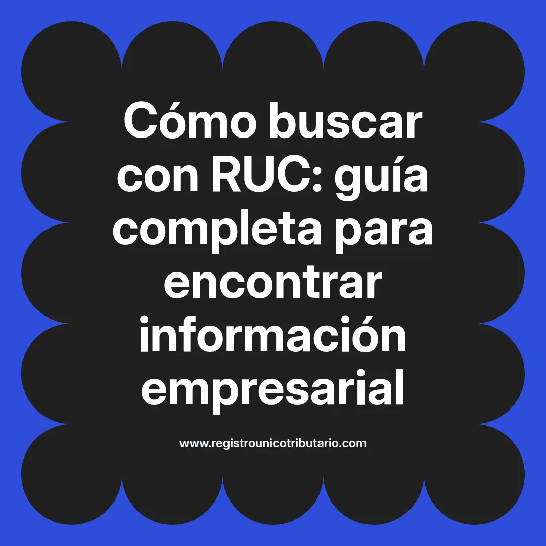 Imagen destacada sobre cómo buscar con ruc en el SRI y otras plataformas relacionadas