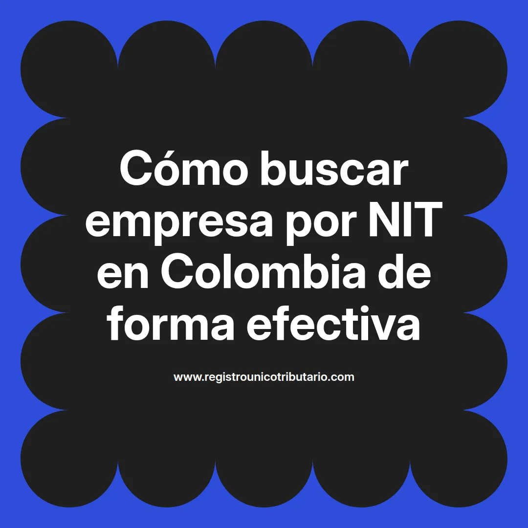 Imagen destacada sobre cómo buscar empresa por nit dian y número de nit en Colombia