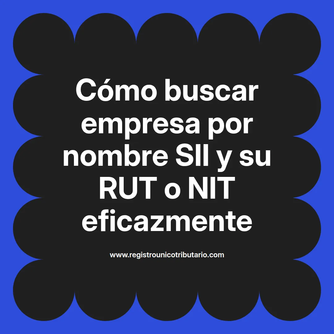 Imagen destacada sobre cómo buscar empresa por nombre sii y información relacionada de NIT en Colombia