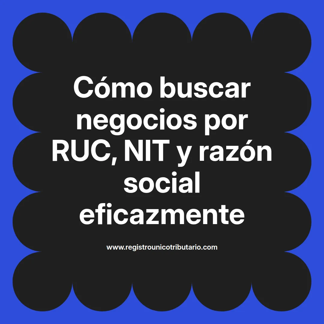Imagen destacada sobre cómo buscar negocio por ruc y otras opciones de búsqueda como por nit o cedula