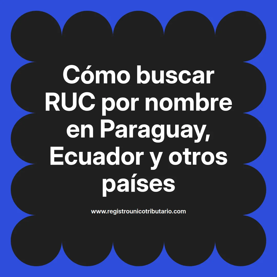 Imagen destacada sobre buscar ruc por nombre en diferentes países de Latinoamérica