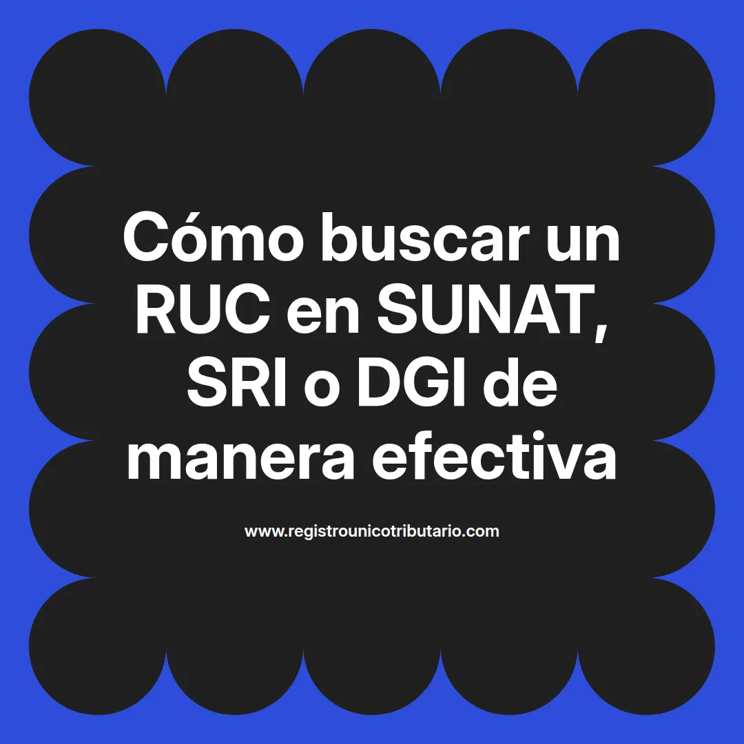 Imagen destacada sobre cómo buscar un ruc en Ecuador y trámites relacionados en la SUNAT