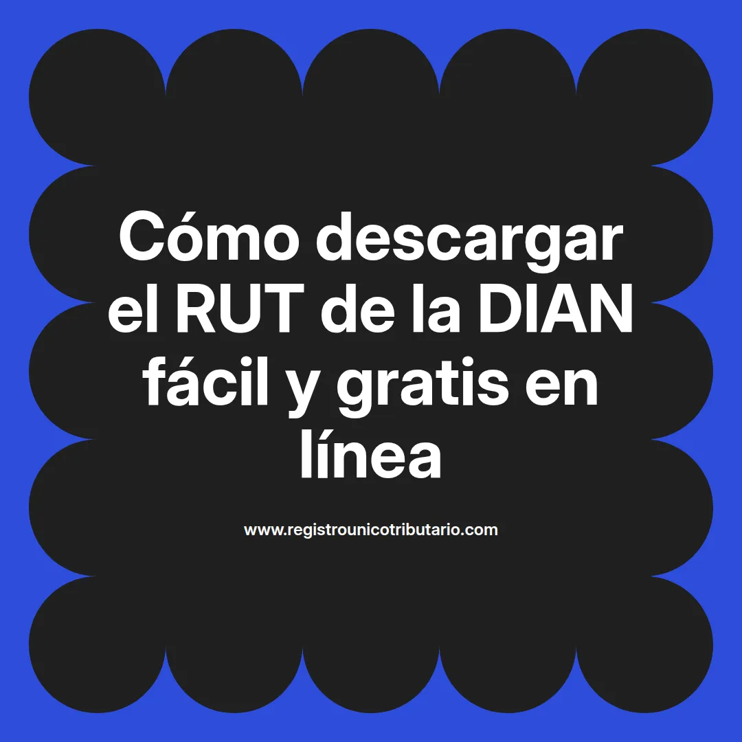 Imagen sobre cómo descargar el rut de la dian y pasos para hacerlo por internet