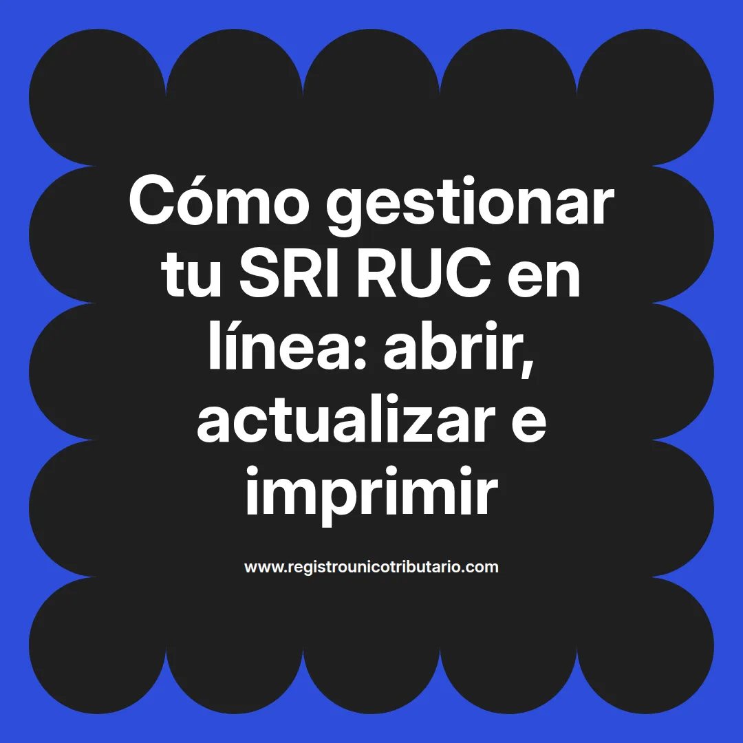 Imagen destacada sobre sri ruc en linea y actualización de datos tributarios en Colombia