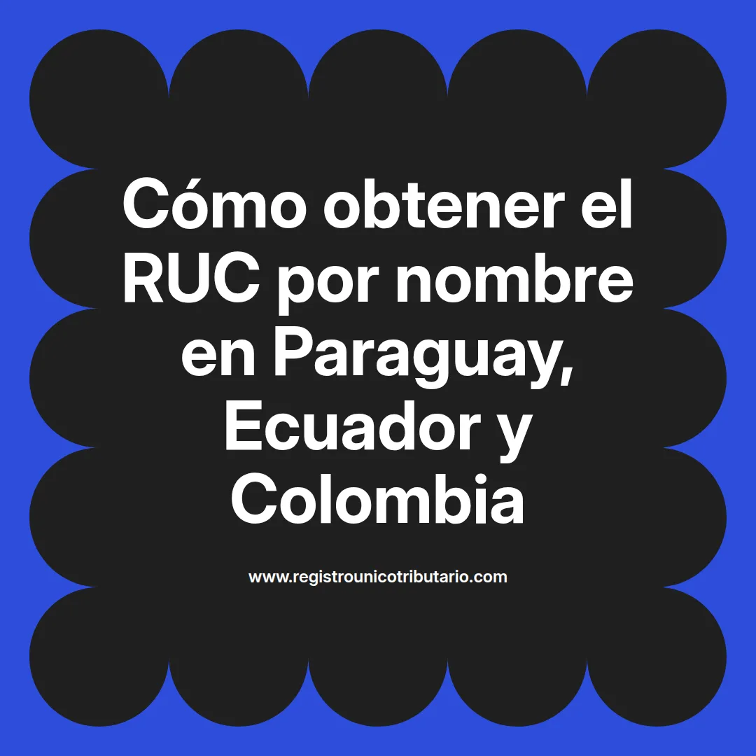 Imagen destacada sobre ruc por nombre y su importancia en Paraguay y Ecuador