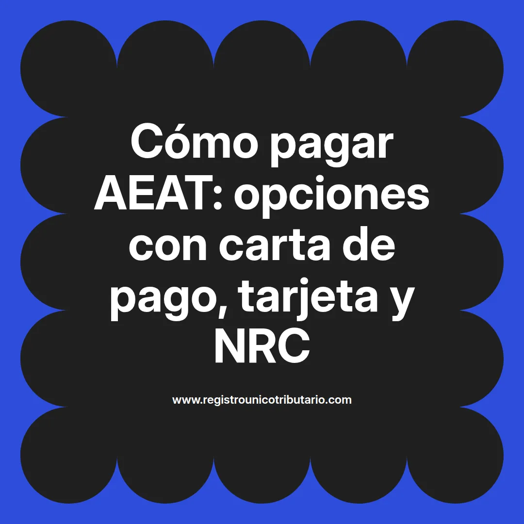 Imagen destacada sobre pagar aeat con carta de pago y opciones de pago disponibles