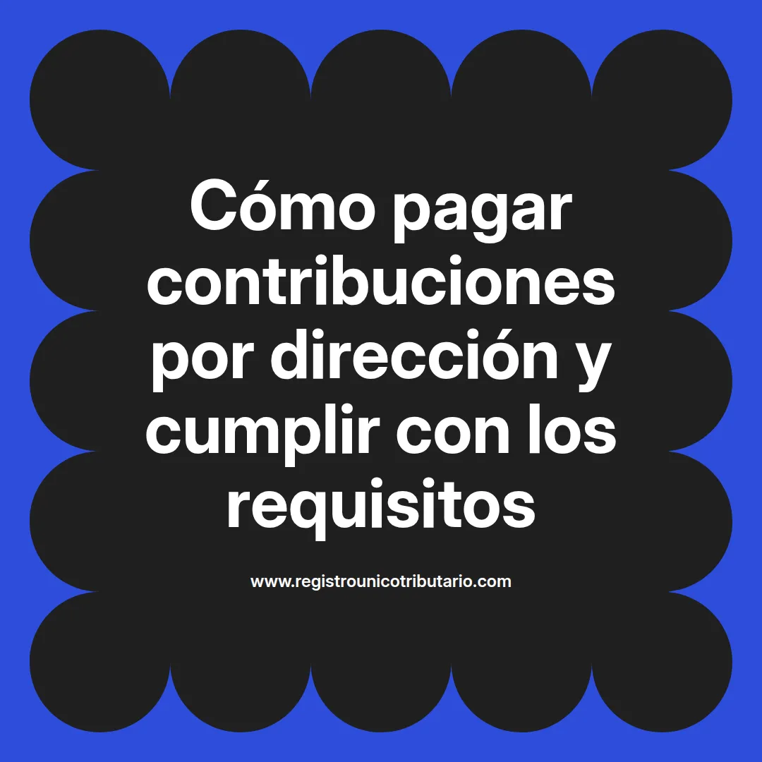 Imagen destacada sobre pagar contribuciones por dirección y pago contribuciones superservicios
