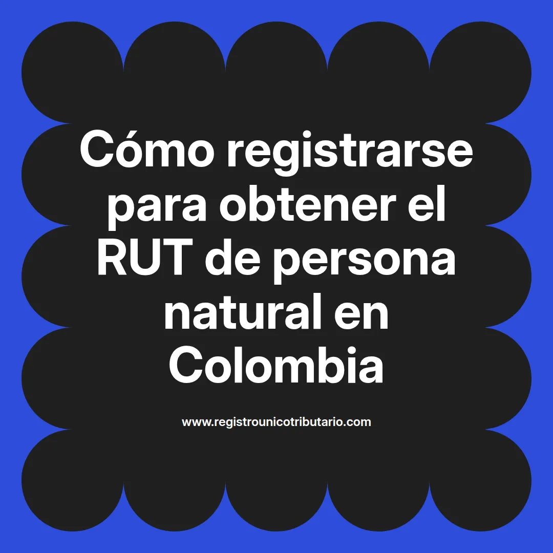 Imagen sobre procedimiento para rut persona natural registrarse en Colombia y crear un usuario registrado