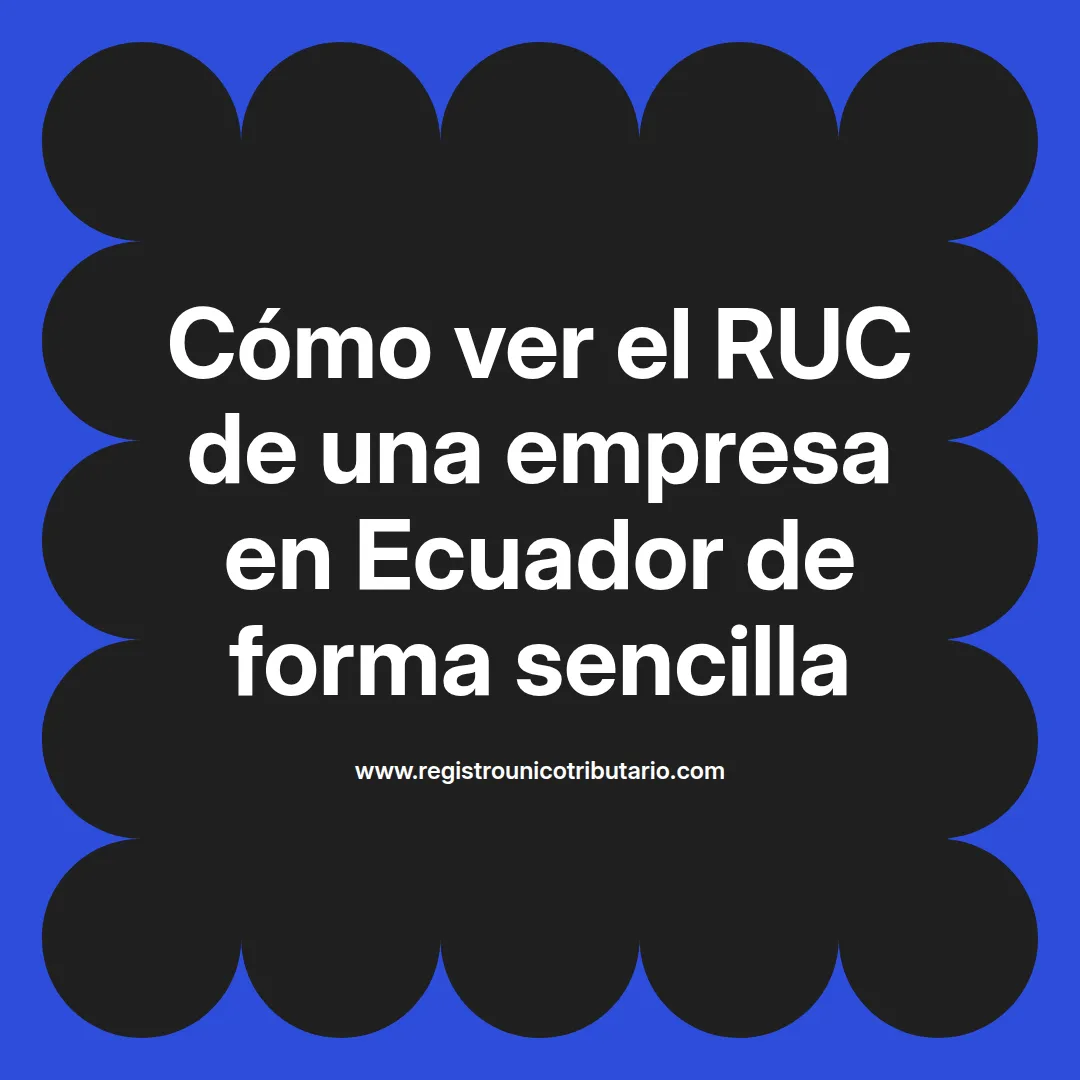 Imagen destacada sobre cómo ver el ruc de una empresa en Ecuador y su verificación