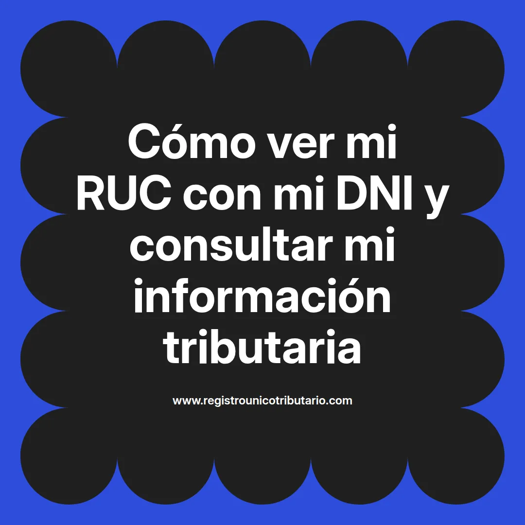 Imagen destacada sobre cómo ver mi ruc con mi dni y otros métodos para consultar mi rut