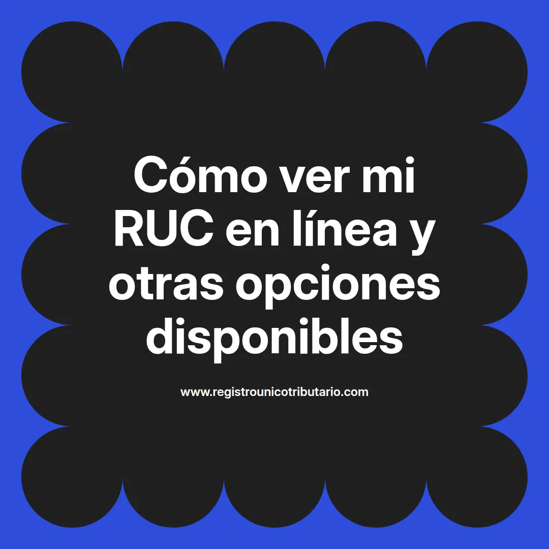 Imagen destacada sobre cómo ver mi ruc y realizar otros trámites en línea