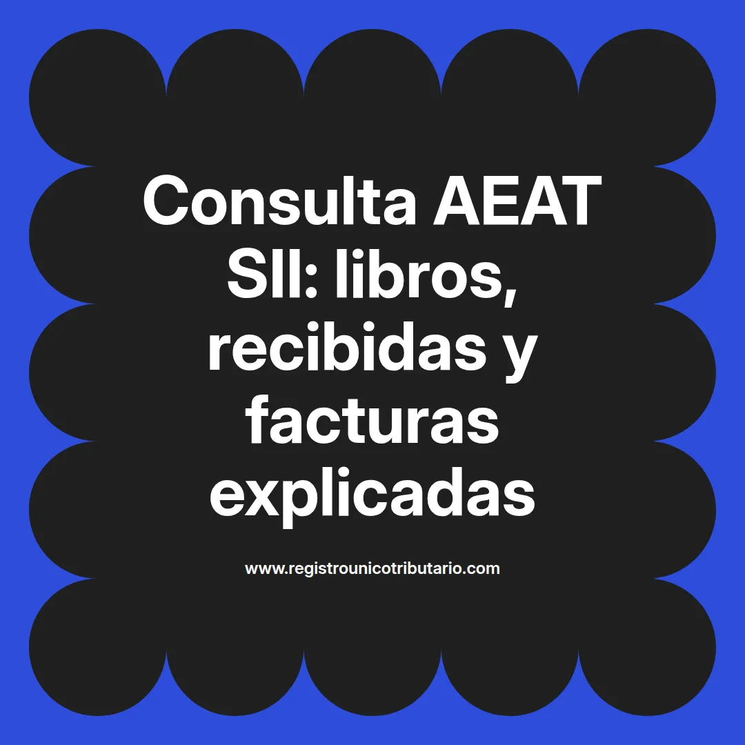 Imagen destacada sobre la consulta de la AEAT SII y recursos como libros y NIF