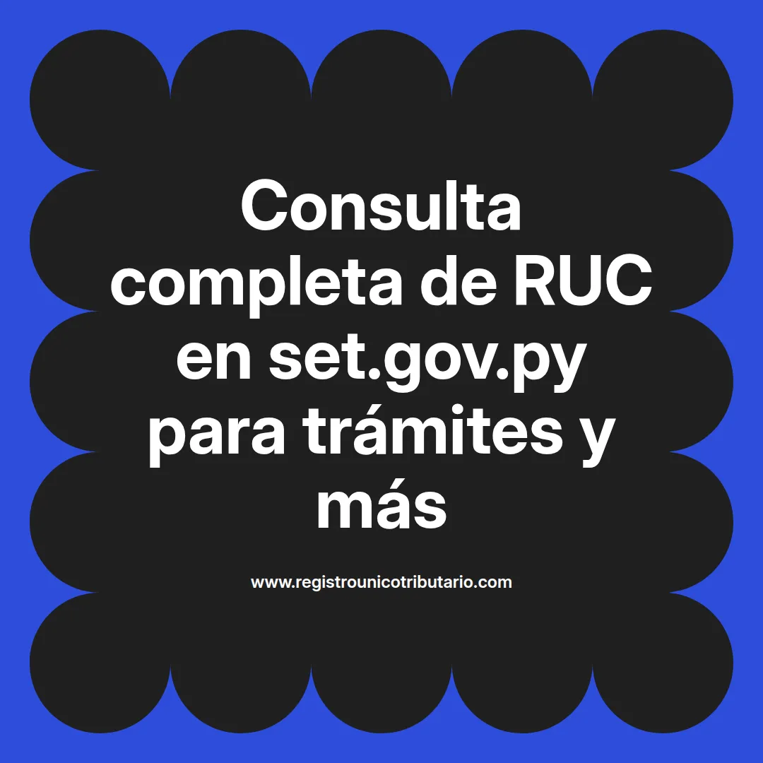 Imagen destacada sobre el portal set gov py para consulta de RUC y servicios relacionados