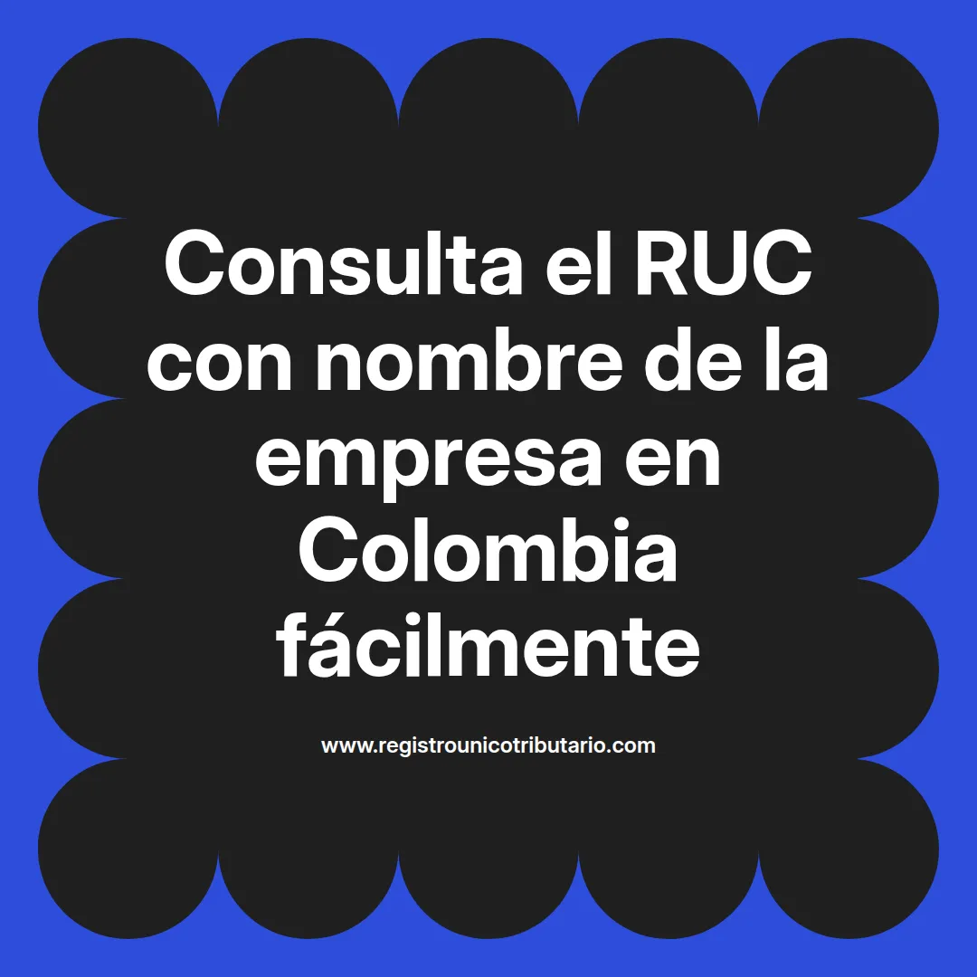 Imagen destacada sobre ruc con nombre de la empresa y procesos de consulta en Colombia