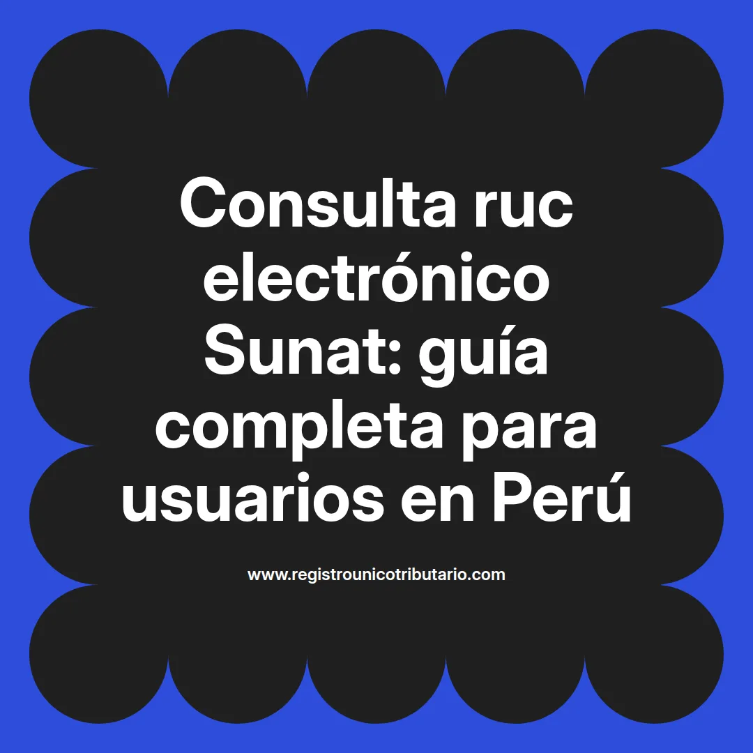 Imagen destacada sobre ruc electronico sunat y su importancia en el registro de contribuyentes en Perú