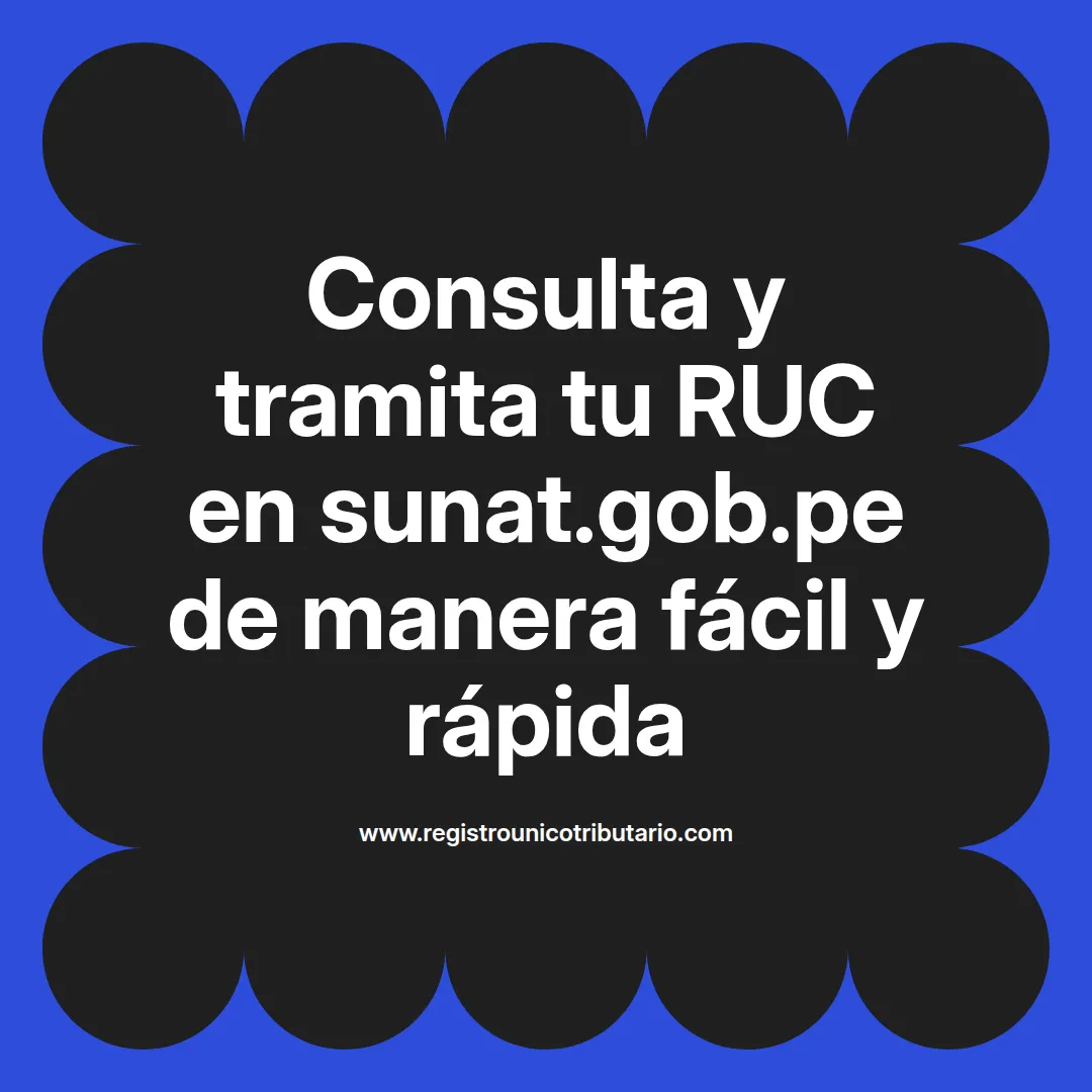Imagen destacada sobre el registro de RUC en Perú y acceso a la página de SUNAT gob pe ruc