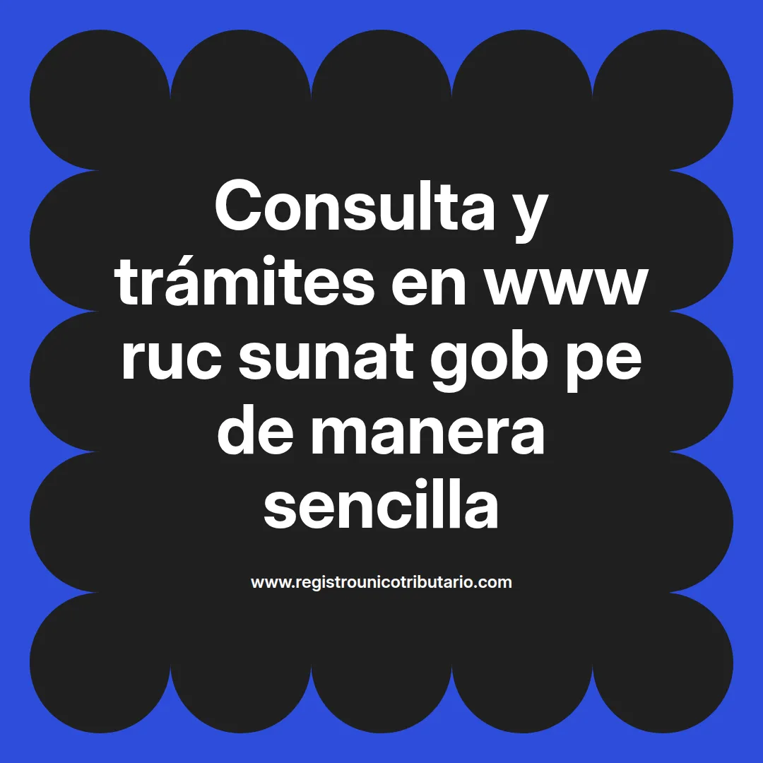 Imagen destacada sobre la página web www ruc sunat gob pe y servicios de consulta de RUT
