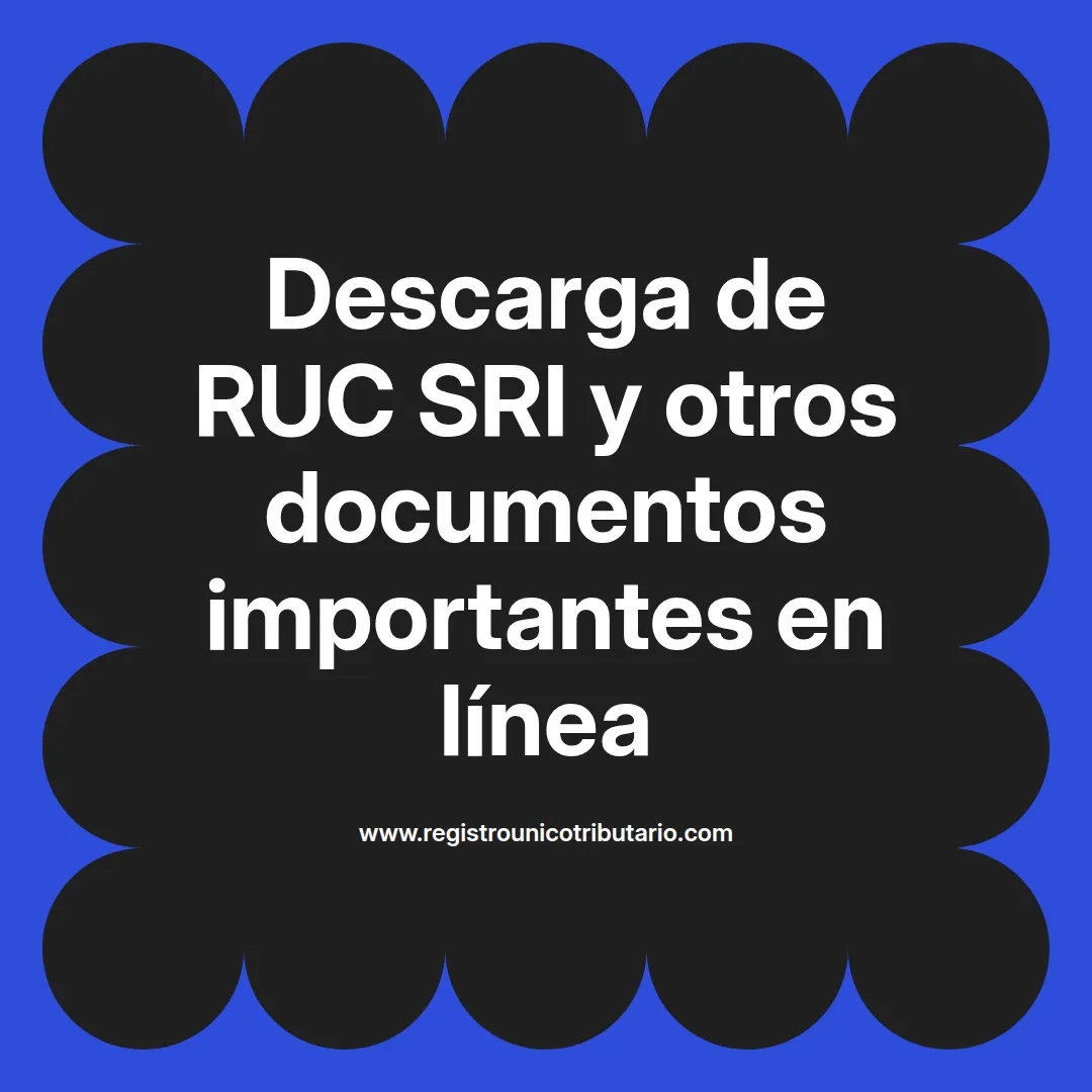 Imagen informativa sobre descarga de ruc sri y trámites relacionados en línea para contribuyentes