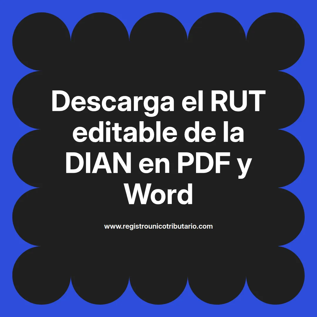 Imagen destacada sobre rut editable dian y opciones para descargar pdf para personas naturales