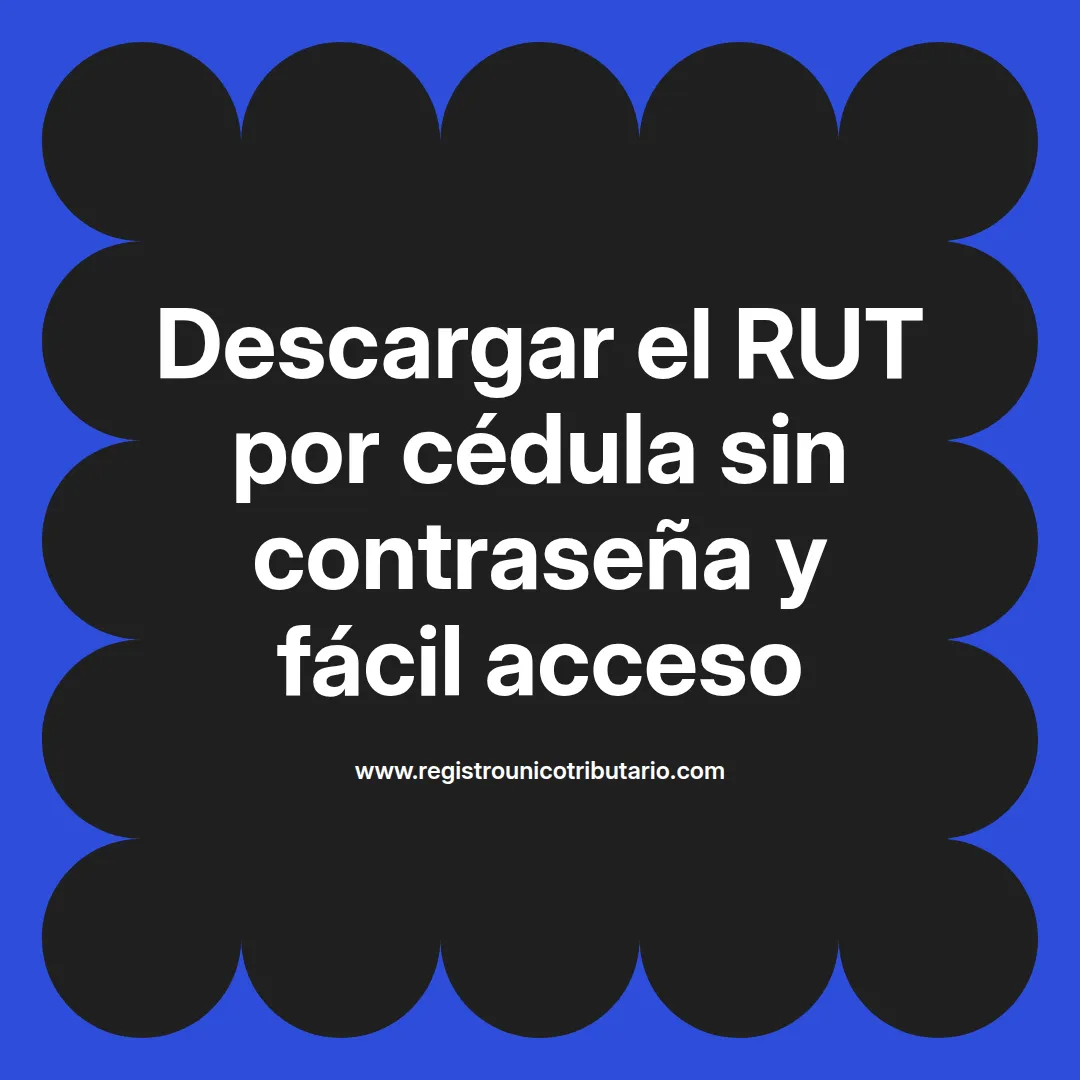Imagen informativa sobre cómo descargar el rut por cedula y opciones para hacerlo por internet
