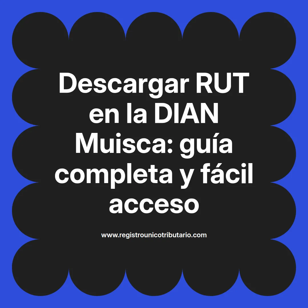 Imagen informativa sobre el proceso de dian muisca descargar rut y su importancia en trámites fiscales
