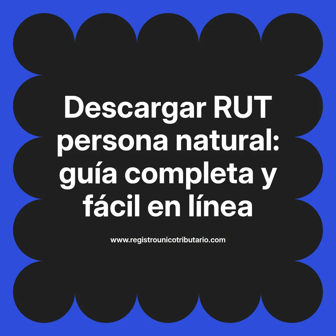 Imagen informativa sobre cómo rut descargar persona natural en línea y obtener certificado actualizado