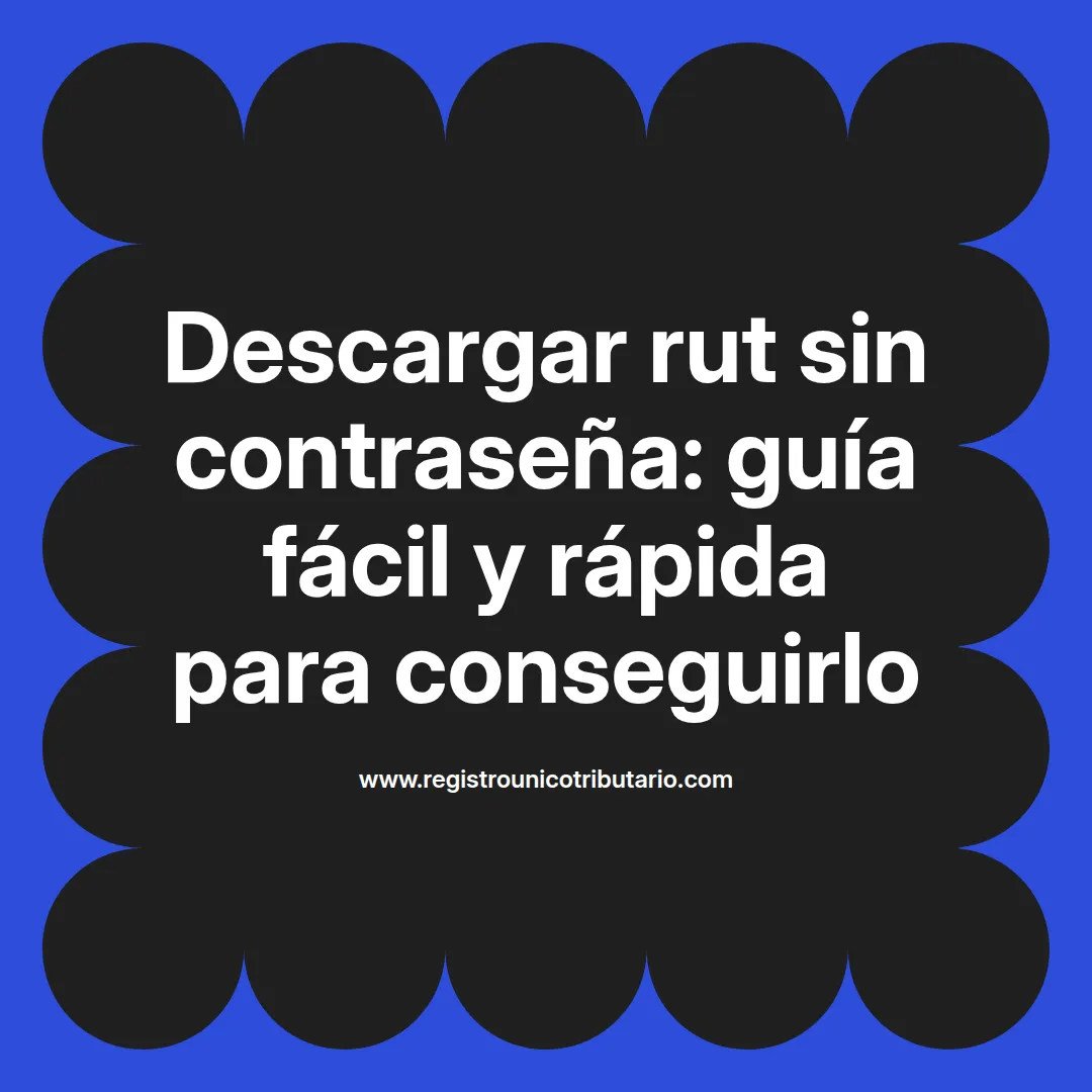 Imagen informativa sobre cómo descargar rut sin contraseña y obtener una copia sin correo