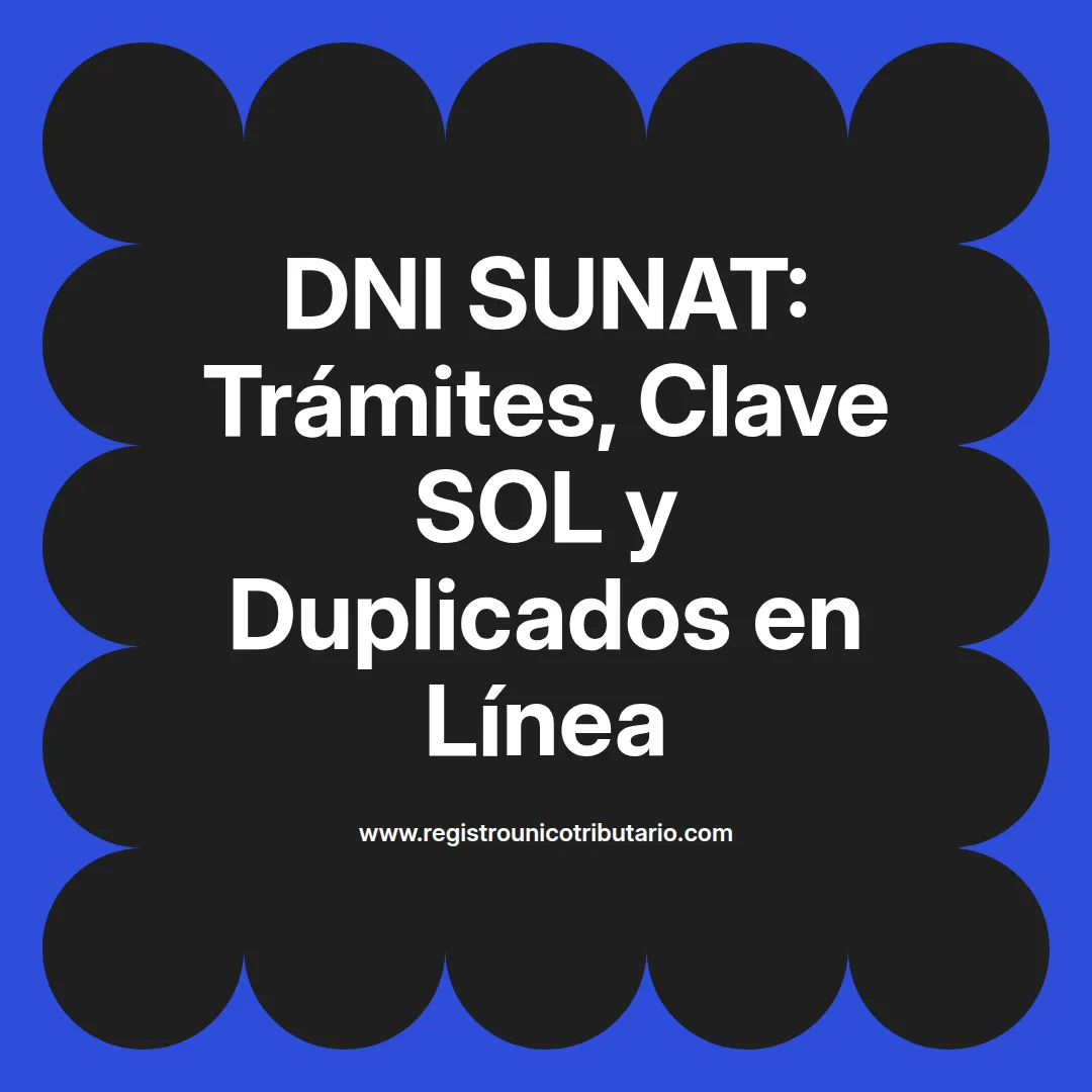 Imagen destacada sobre dni sunat y trámites relacionados como boletas y duplicados