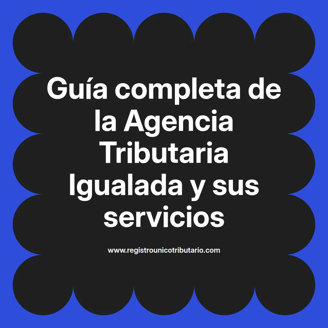 Imagen informativa sobre la agencia tributaria igualada y sus servicios de atención al cliente