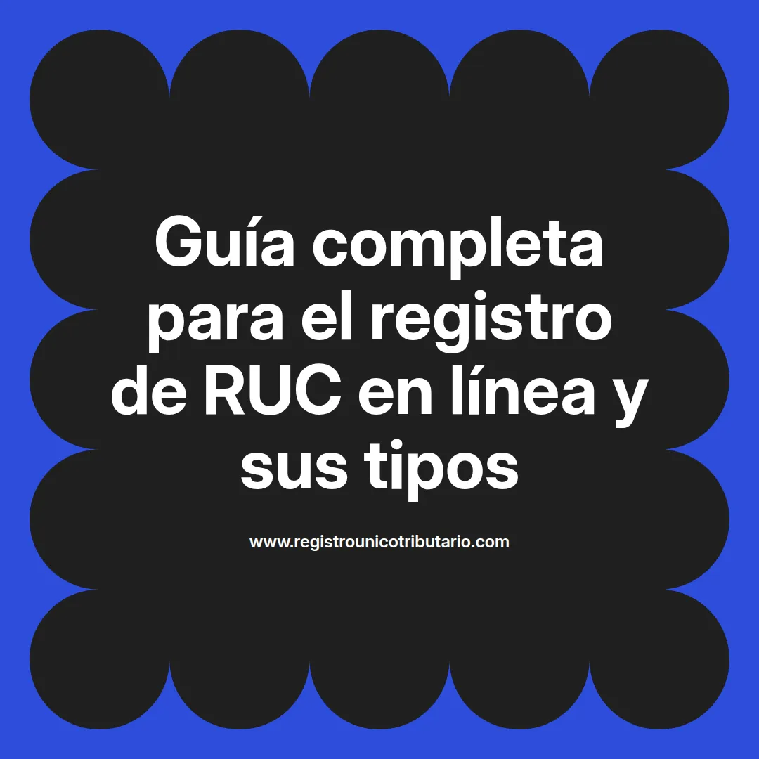 Imagen informativa sobre registro de ruc en línea y trámites relacionados en Latinoamérica