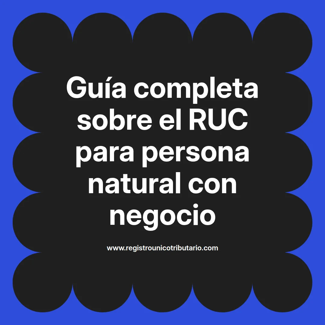 Imagen destacada sobre ruc persona natural con negocio y trámites relacionados en la SUNAT