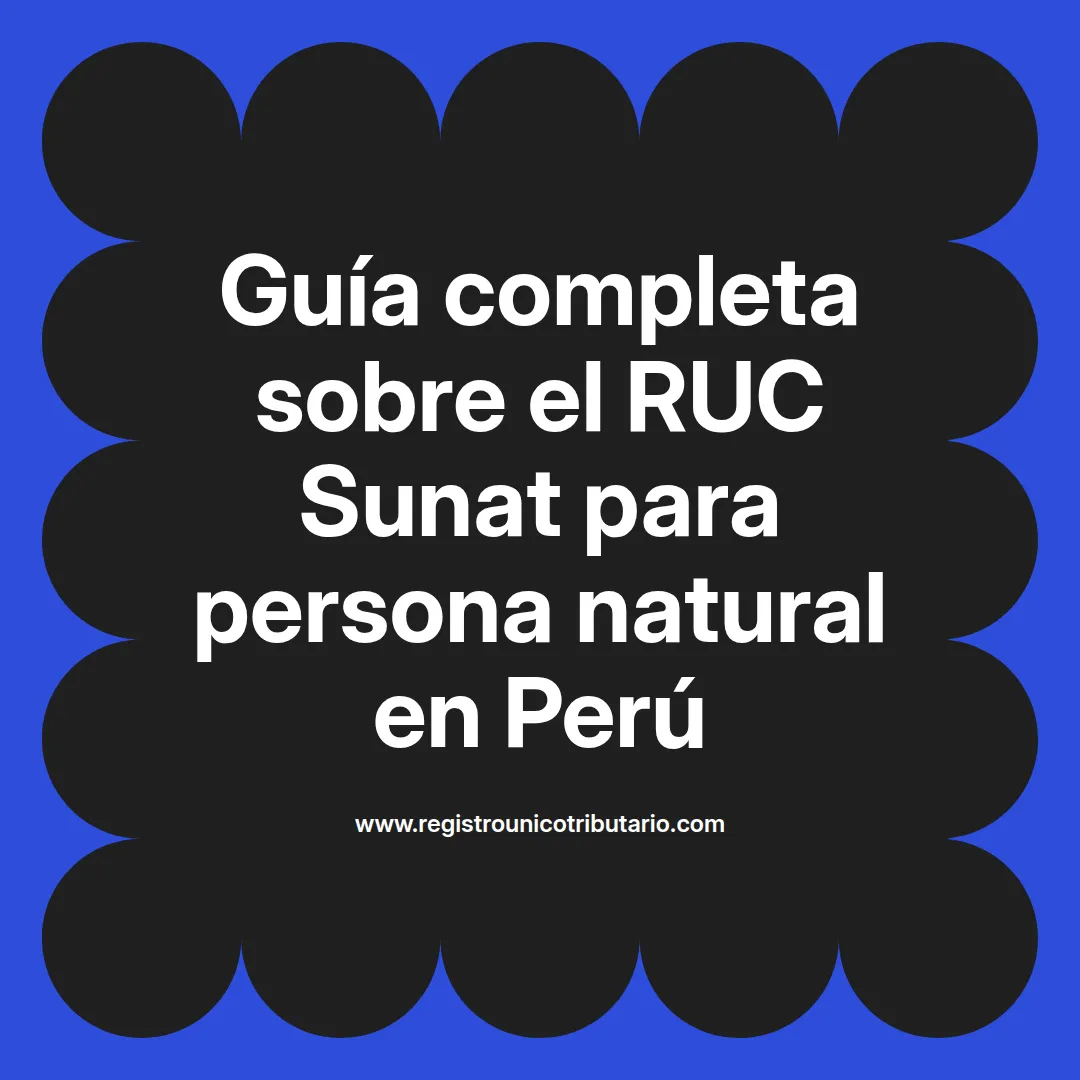 Imagen destacada sobre el proceso de obtener ruc sunat persona natural en Perú