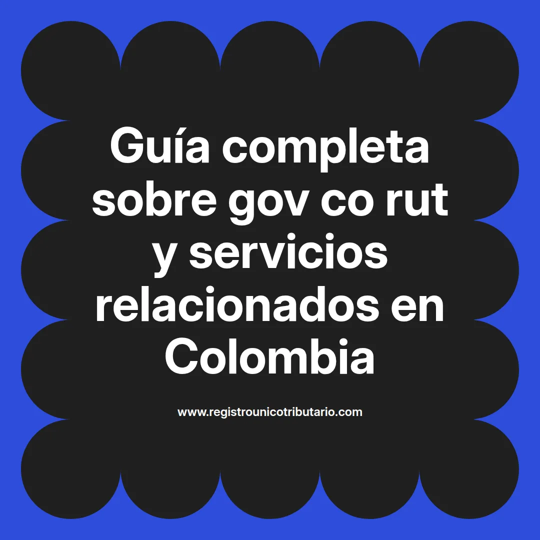 Imagen informativa sobre gov co rut y servicios de la DIAN en línea para usuarios registrados