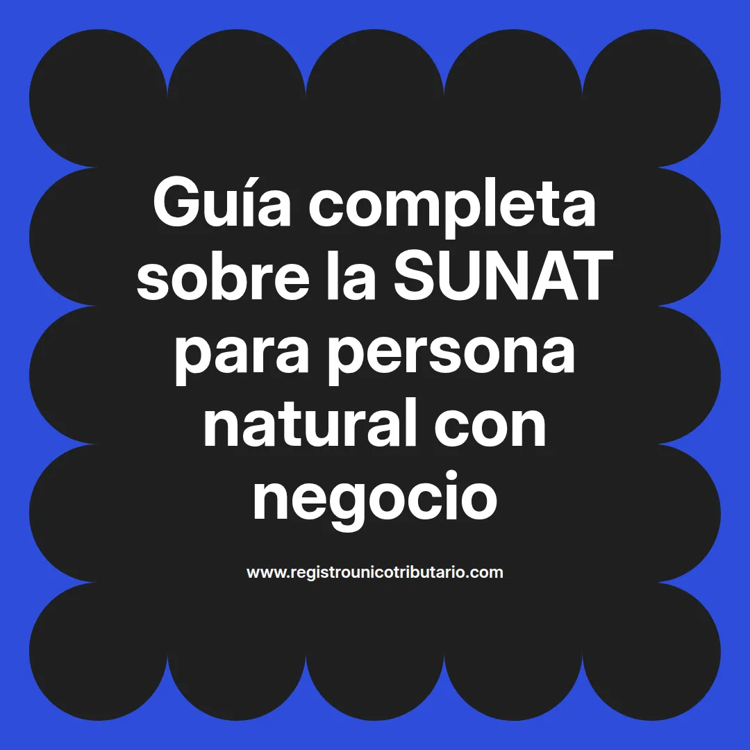 Imagen destacada sobre sunat persona natural con negocio y sus obligaciones tributarias en Perú