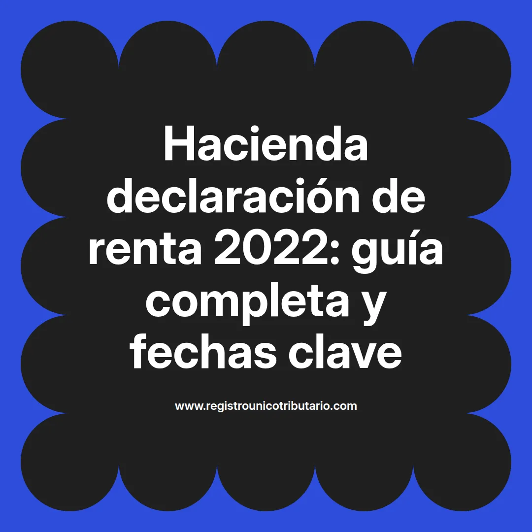 Imagen sobre hacienda declaración renta 2022 y fechas de presentación en Colombia