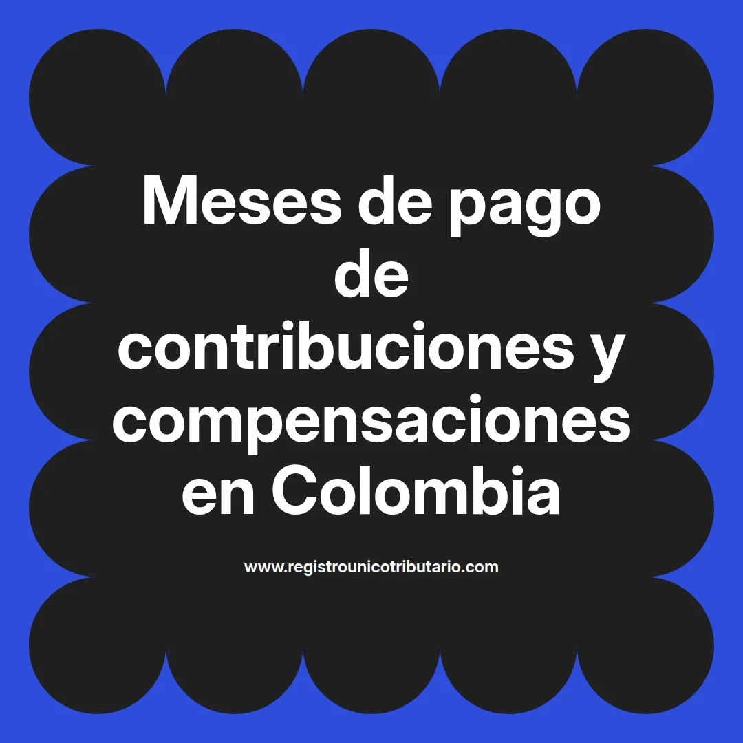 Imagen informativa sobre meses pago contribuciones y sus fechas en 2023 para Colombia