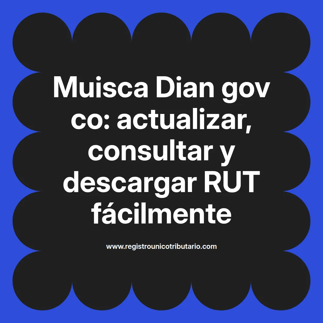 Imagen destacada sobre cómo actualizar el RUT en muisca.dian.gov.co y consultar información relacionada
