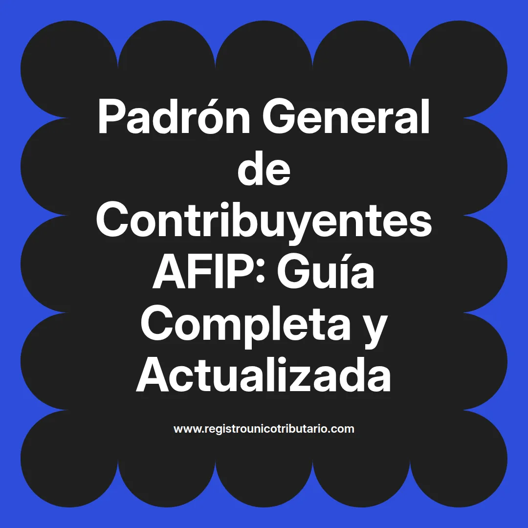 Imagen destacada sobre padrón general de contribuyentes afip y tipo de contribuyente persona jurídica 1