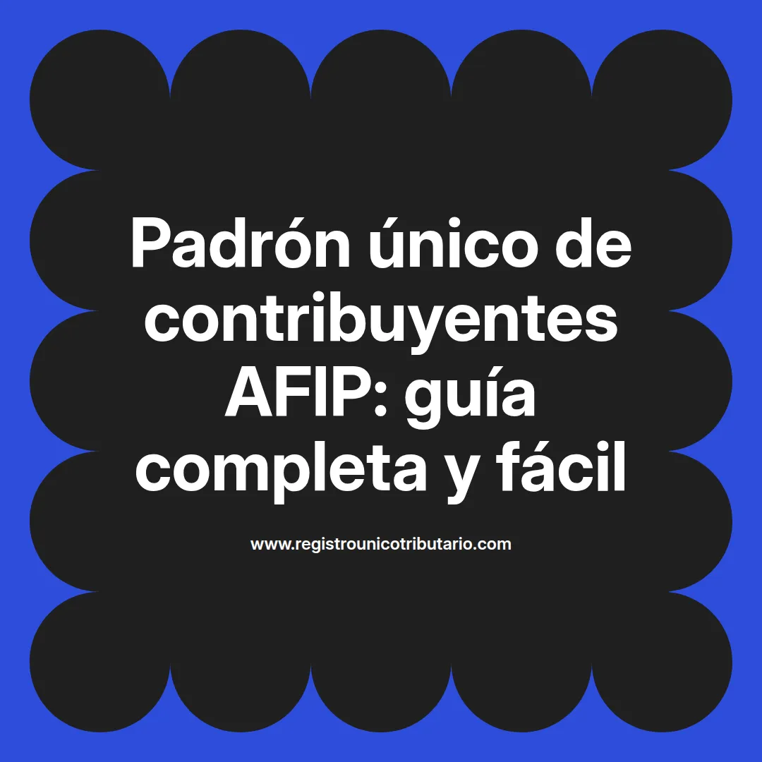 Imagen destacada sobre padrón único de contribuyentes afip y su proceso en Colombia