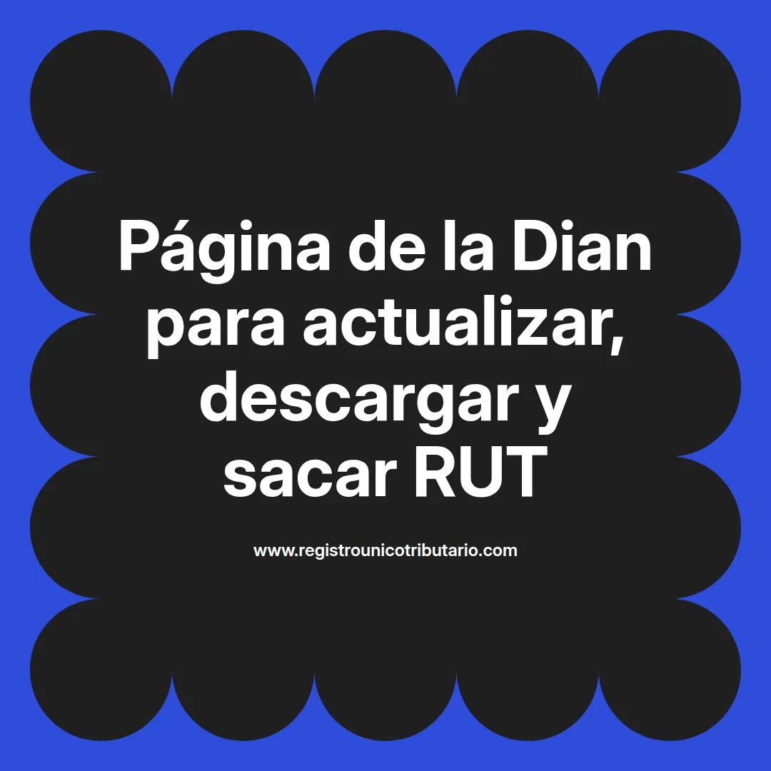Página de la dian rut donde se puede descargar y actualizar el rut de forma sencilla