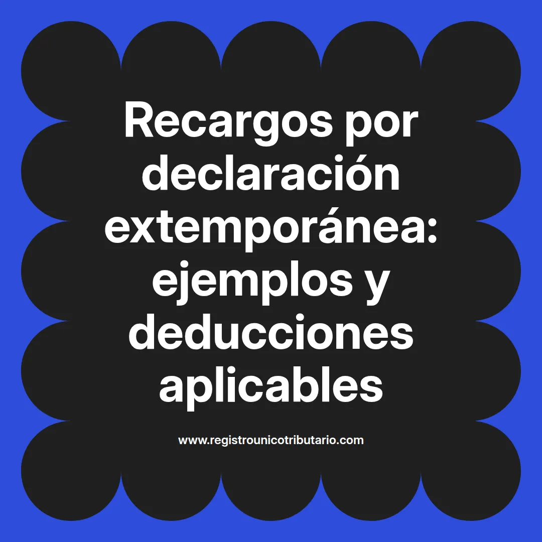 Imagen destacada sobre recargos por declaración extemporánea y sus ejemplos en la declaración de renta