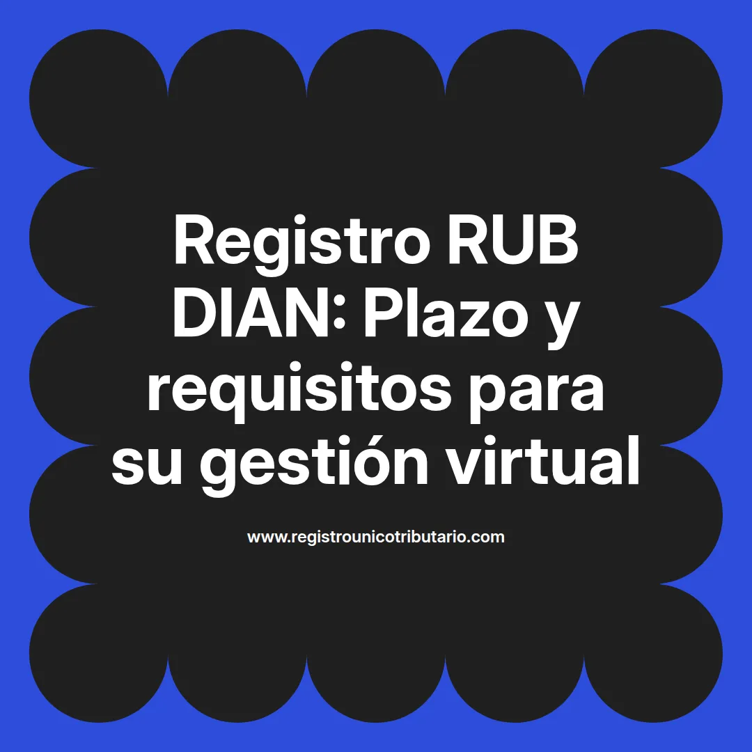 Imagen destacada sobre registro rub dian y proceso de registro rub plazo en línea
