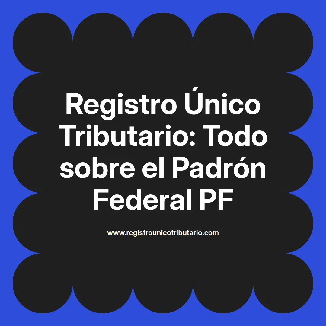 Imagen destacada sobre registro unico tributario padron federal y formulario para persona natural