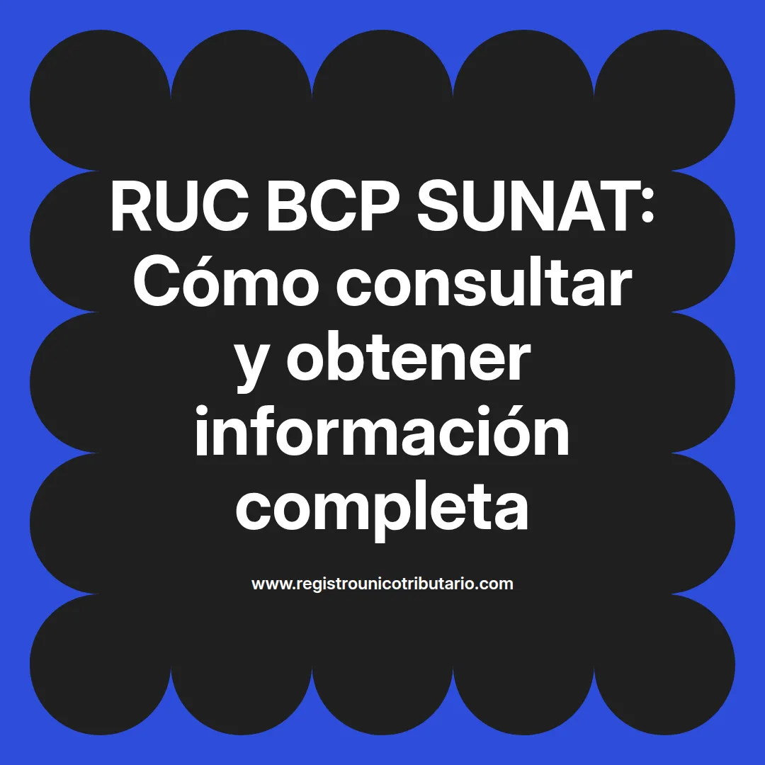 Imagen destacada sobre el ruc bcp en relación con sunat y su importancia en Perú