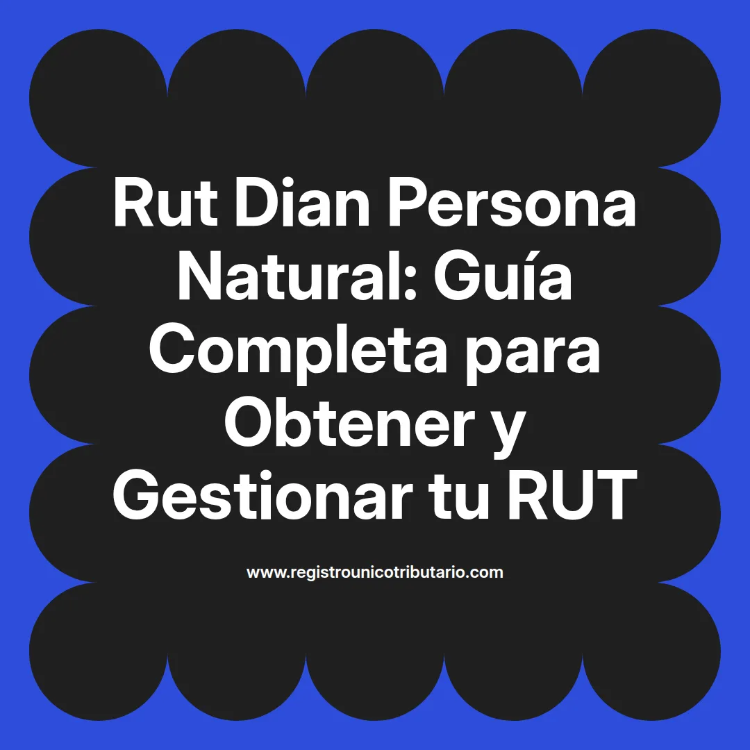 Imagen sobre consulta y creación de rut dian persona natural en Colombia