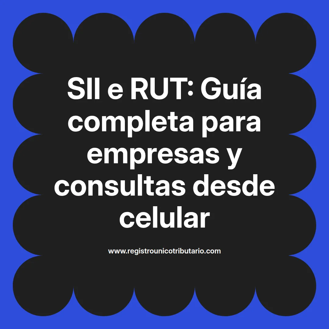 Imagen destacada sobre el SII y RUT con información sobre la aplicación y servicios empresariales