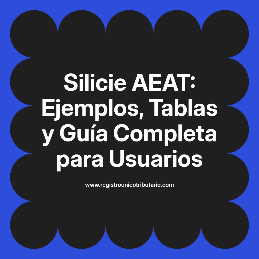 Imagen representativa sobre silicie aeat y ejemplos de trámites relacionados con la agencia tributaria